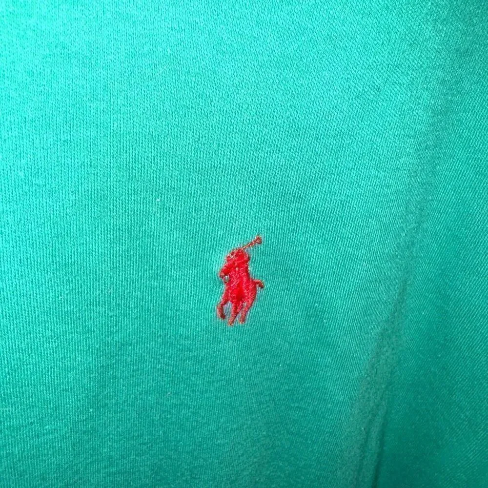 80s Polo Ralph Lauren Green Made in USA Polo Shirt Size L